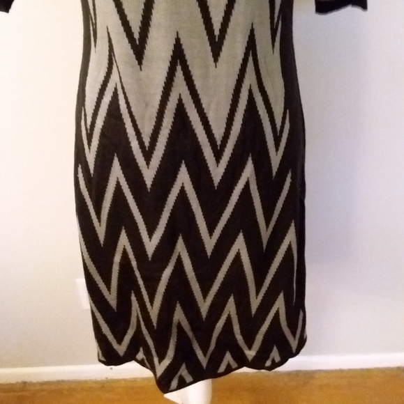 RN Studio by Ronni Black/Grey Chevron Dress - Picture 3 of 8